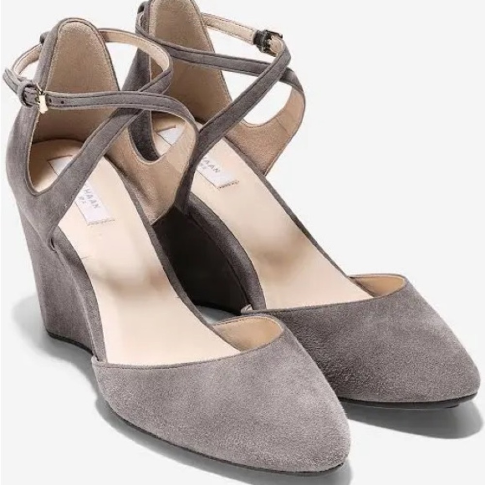 Cole Haan Like-New Women’s Lacey Wedge Ankle Strap 75mm Size 10.5